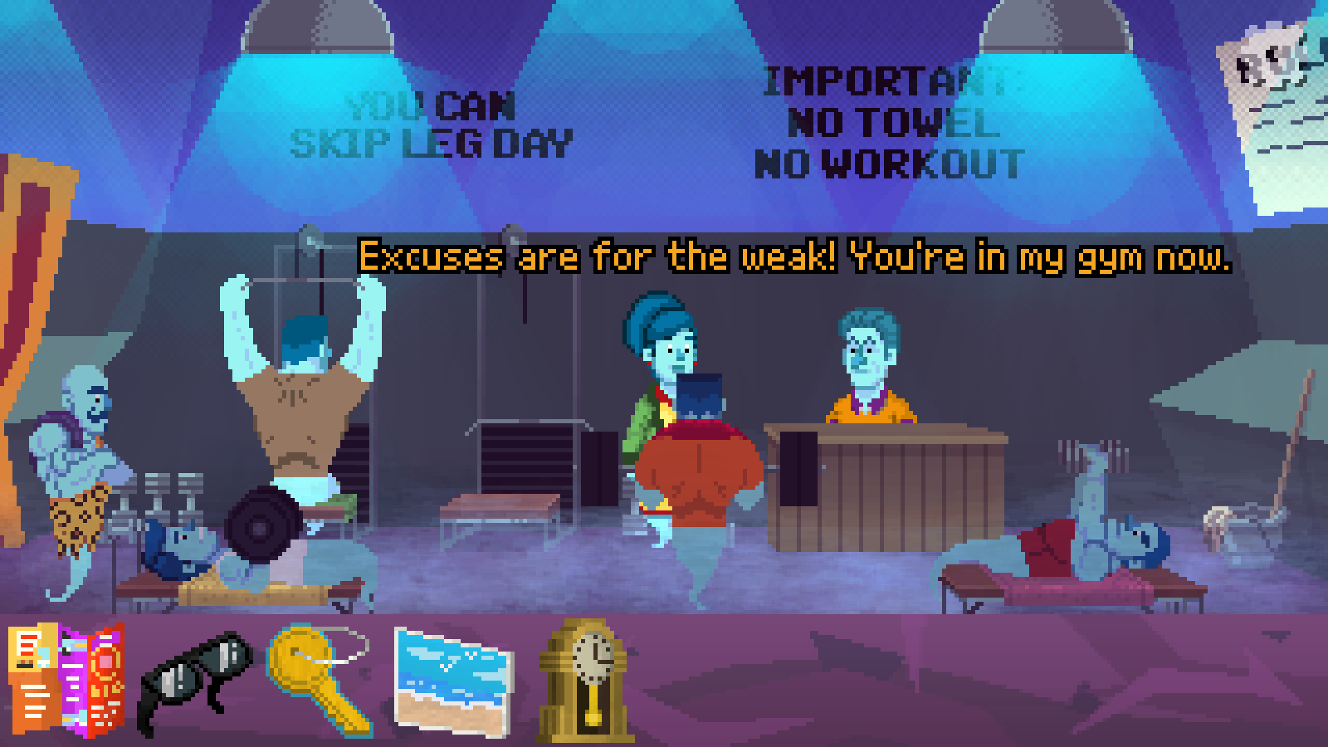 There is also a gym at the afterlife! There is also a gym at the afterlife!